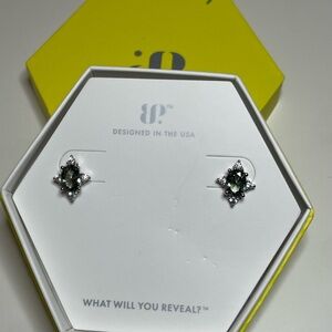 BP Green and Silver Floral Earrings